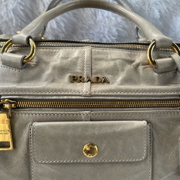 Authentic Prada Vitello Shine Baulleto Bag- Used Condition As Is - with COA - Picture 5 of 17